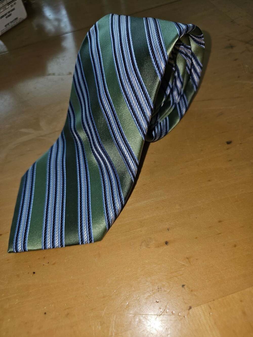 Fumagalli Green Blue Striped Silk Necktie Men's Classic Business Formal
